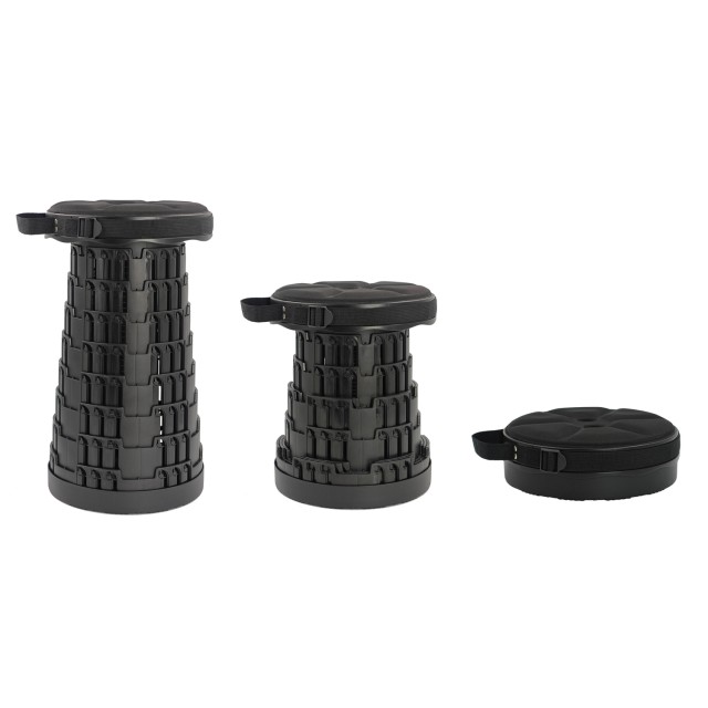 POWERTECH πτυσσόμενο καρεκλάκι HUH-0235 με μαξιλάρι, αντοχή έως 250kg, 25.5x45cm, μαύρο