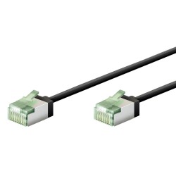 GOOBAY καλώδιο δικτύου 74350, CAT 8.1 U/FTP, slim, copper, 2000MHz, 0.15m, μαύρο