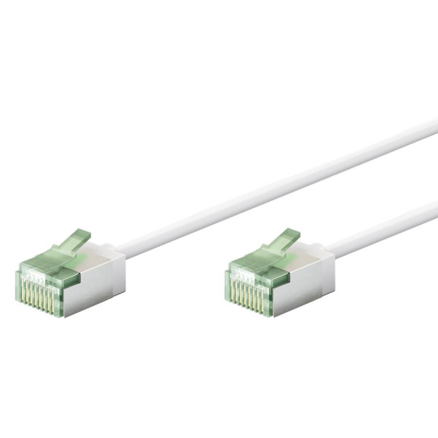 GOOBAY καλώδιο δικτύου 74357, CAT 8.1 U/FTP, slim, copper, 2000MHz, 0.15m, λευκό GOOBAY καλώδιο δικτύου 74357, CAT 8.1 U/FTP, slim, copper, 2000MHz, 0.15m, λευκό