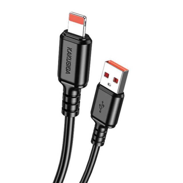 KAKUSIGA καλώδιο Lightning σε USB KSC-982, 15W, 480Mbps, 1m, μαύρο
