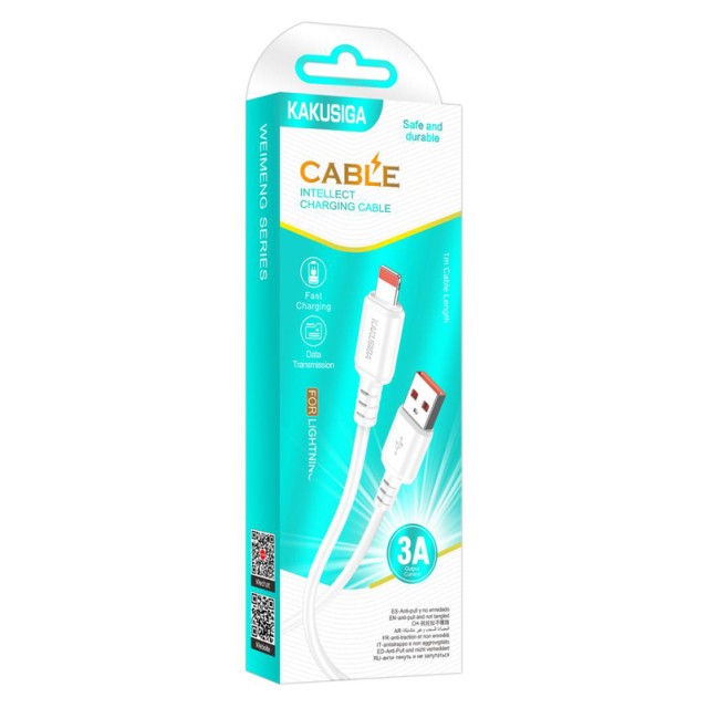 KAKUSIGA καλώδιο Lightning σε USB KSC-982, 15W, 480Mbps, 1m, λευκό
