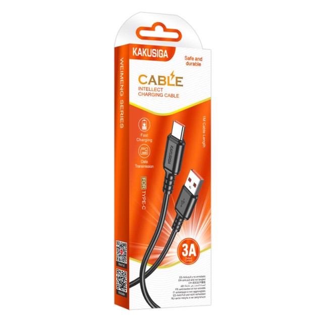 KAKUSIGA καλώδιο USB-C σε USB KSC-982, 15W, 480Mbps, 1m, μαύρο