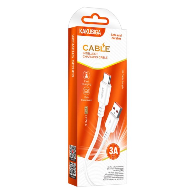 KAKUSIGA καλώδιο USB-C σε USB KSC-982, 15W, 480Mbps, 1m, λευκό