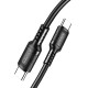 KAKUSIGA καλώδιο USB-C σε USB-C KSC-984, σιλικόνης, 60W, 480Mbps, 1m, μαύρο