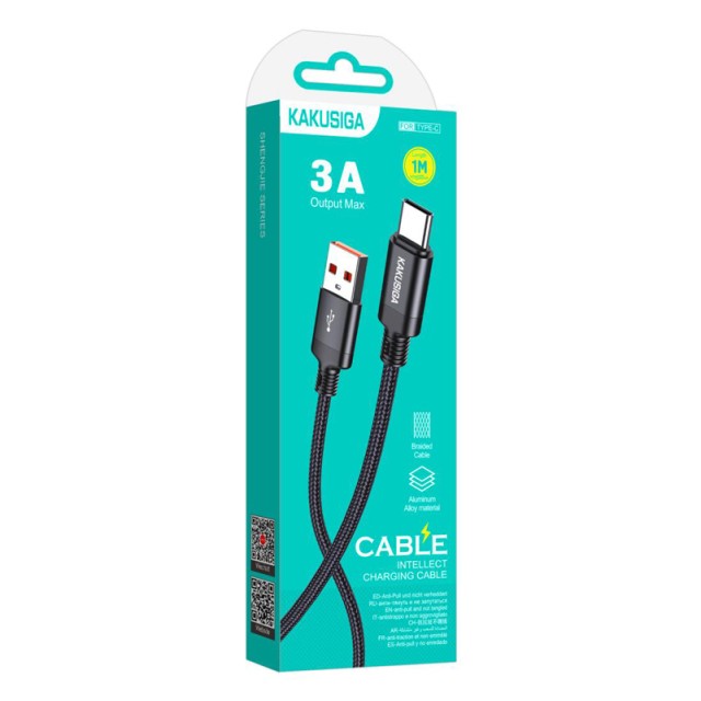 KAKUSIGA καλώδιο USB-C σε USB KSC-970, 15W, 480Mbps, 1m, μαύρο