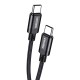 KAKUSIGA καλώδιο USB-C σε USB-C KSC-970, 60W, 480Mbps, 1m, μαύρο