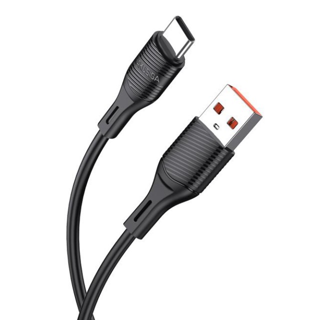 KAKUSIGA καλώδιο USB-C σε USB KSC-953, σιλικόνης, 15W, 480Mbps, 1m, μαύρο