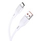 KAKUSIGA καλώδιο USB-C σε USB KSC-953, σιλικόνης, 15W, 480Mbps, 1m, λευκό
