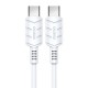 KAKUSIGA καλώδιο USB-C σε USB-C KSC-710, 60W, 480Mbps, 1.2m, λευκό