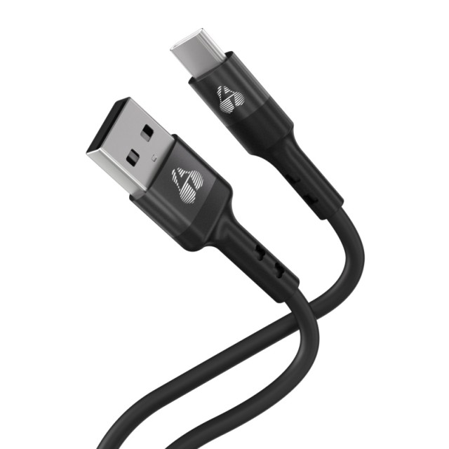 POWERTECH καλώδιο USB-C σε USB PTR-0161, σιλικόνης, 60W, 480Mbps, 1m, μαύρο