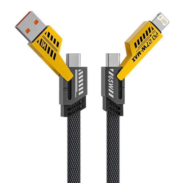 POWERTECH καλώδιο USB-C/USB σε USB-C/Lightning PTR-0164, 65W, 480Mbps, 1m, μαύρο POWERTECH καλώδιο USB-C/USB σε USB-C/Lightning PTR-0164, 65W, 480Mbps, 1m, μαύρο