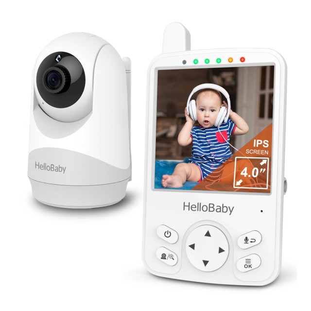 HELLOBABY ενδοεπικοινωνία μωρού HB6241 με κάμερα & οθόνη 4", 720p, PTZ