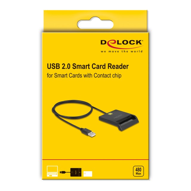 DELOCK card reader 91724 για smart card, USB σύνδεση, 480Mbps, μαύρο DELOCK card reader 91724 για smart card, USB σύνδεση, 480Mbps, μαύρο