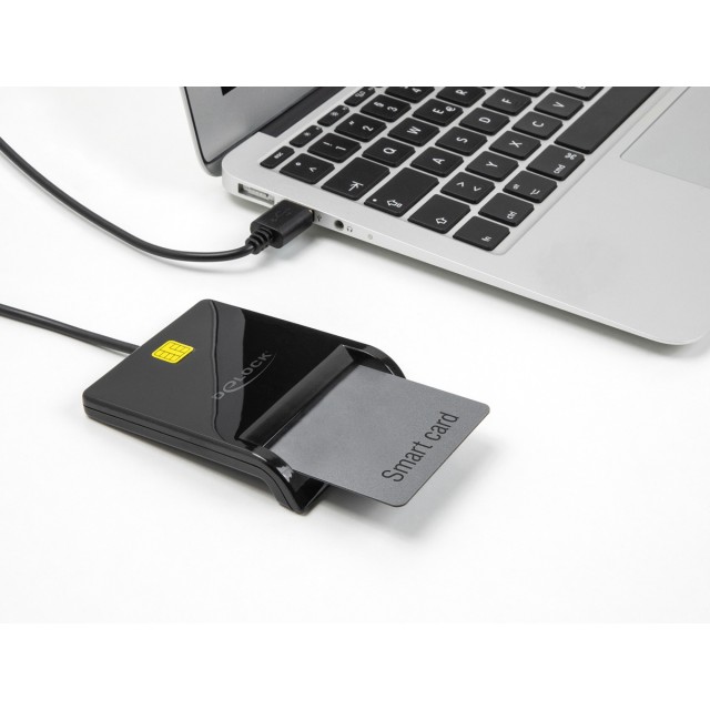 DELOCK card reader 91724 για smart card, USB σύνδεση, 480Mbps, μαύρο DELOCK card reader 91724 για smart card, USB σύνδεση, 480Mbps, μαύρο
