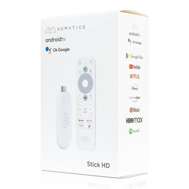 HOMATICS TV Stick HD, 1080p, 1/32GB, WiFi, Google/Netflix πιστοποίηση, Android 11 HOMATICS TV Stick HD, 1080p, 1/32GB, WiFi, Google/Netflix πιστοποίηση, Android 11
