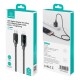 USAMS καλώδιο Lightning σε USB-C SJ741, 30W, 480Mbps, 1.2m, μαύρο