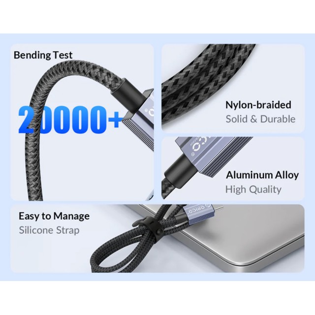 ORICO καλώδιο Lightning σε USB GQA12, 2.4A, 480Mbps, 1m, μαύρο