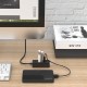 ORICO USB hub W5P-U3, 4x θυρών, USB 3.0, 5Gbps, USB σύνδεση, 1m καλώδιο, μαύρο