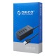 ORICO USB hub W5P-U2, 4x θυρών, USB 2.0, 480Mbps, USB σύνδεση, 1m καλώδιο, μαύρο