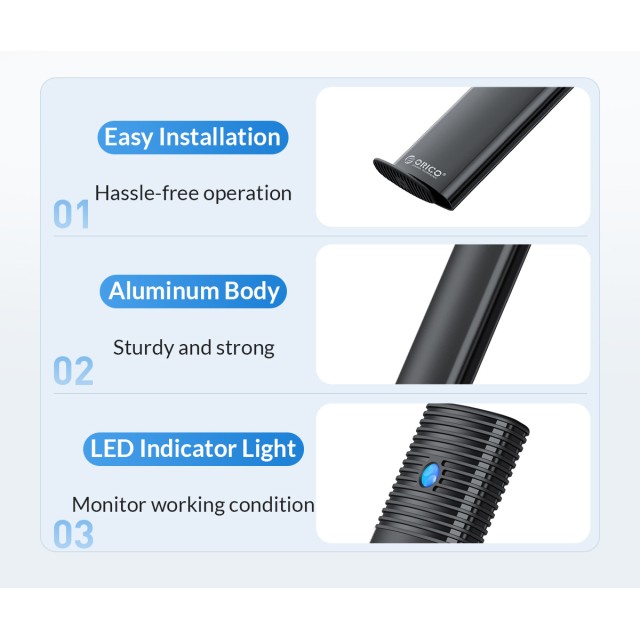 ORICO θήκη για M.2 SATA SSD PWM2, 5Gbps, μαύρη ORICO θήκη για M.2 SATA SSD PWM2, 5Gbps, μαύρη