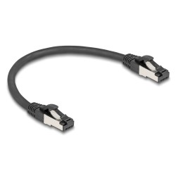 DELOCK καλώδιο δικτύου 80566, CAT 8.1 S/FTP, copper, 2000MHz, 0.25m, μαύρο