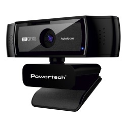 POWERTECH web camera PT-1428, 5MP, 2K QHD, αυτόματη εστίαση, 1.5m, μαύρη