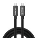 POWERTECH καλώδιο USB-C PTR-0165, USB4, 240W, 40Gbps, 8K/60Hz, 1m, μαύρο