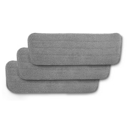 ESPERANZA ανταλλακτικά πανιά μικροϊνών παρκετέζας EHS003SP3, 41.5x14cm, γκρι, 3τμχ