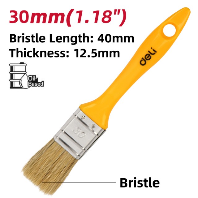 DELI πινέλο βαφής DL509133 με φυσικές τρίχες, πλαστική λαβή, 30mm