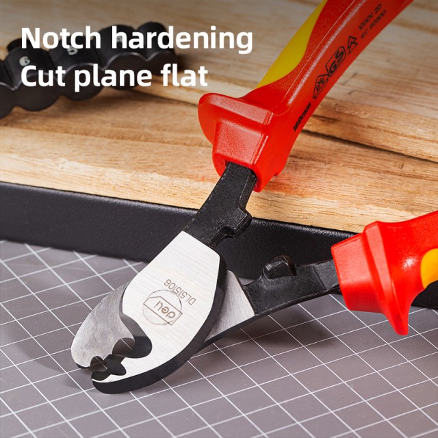 DELI κόφτης καλωδίων ηλεκτρολόγου DL515106 με αντιολισθητικές λαβές, VDE 1000V, 160mm