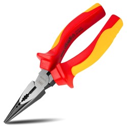 DELI μυτοτσίμπιδο ίσιο ηλεκτρολόγου DL512106 με αντιολισθητικές λαβές, VDE 1000V, 160mm