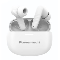 POWERTECH earphones με θήκη φόρτισης PT-1432, True Wireless, 35/300mAh, μαύρα