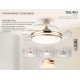 BRUNO BRN-0226 Ανεμιστήρας οροφής με LED φως, AC 82W, 42", O107x47εκ., χρυσός