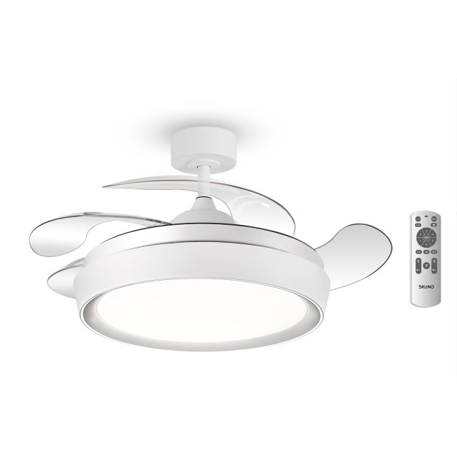 BRUNO BRN-0227 Ανεμιστήρας οροφής με LED φως, AC 82W, 42", O107x47εκ., λευκός