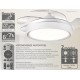BRUNO BRN-0227 Ανεμιστήρας οροφής με LED φως, AC 82W, 42", O107x47εκ., λευκός
