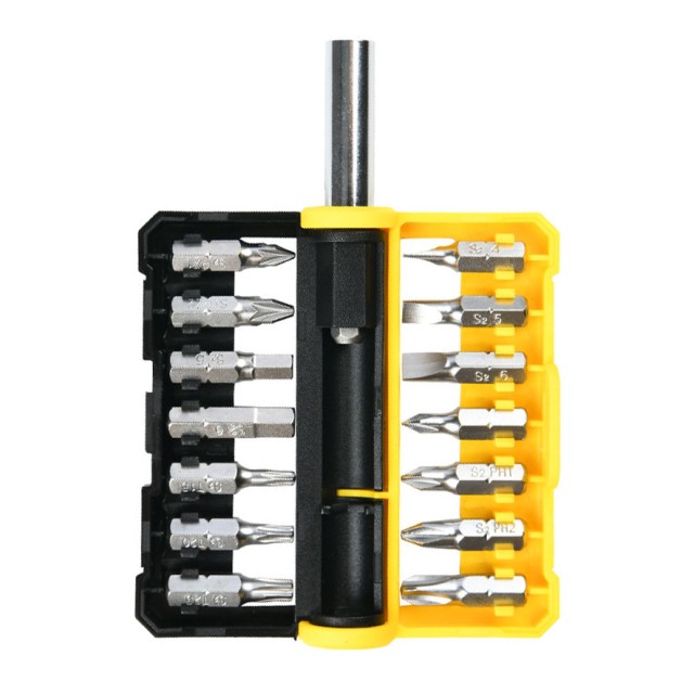 DELI σετ μύτες κατσαβιδιού DL251201 με αντάπτορα, μαγνητικές, 15τμχ DELI σετ μύτες κατσαβιδιού DL251201 με αντάπτορα, μαγνητικές, 15τμχ