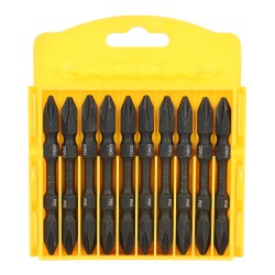 DELI σετ μύτες κατσαβιδιού DL252202 για δραπανοκατσάβιδο διπλή κεφαλή, σταυρωτές, PH2x65mm, 10τμχ