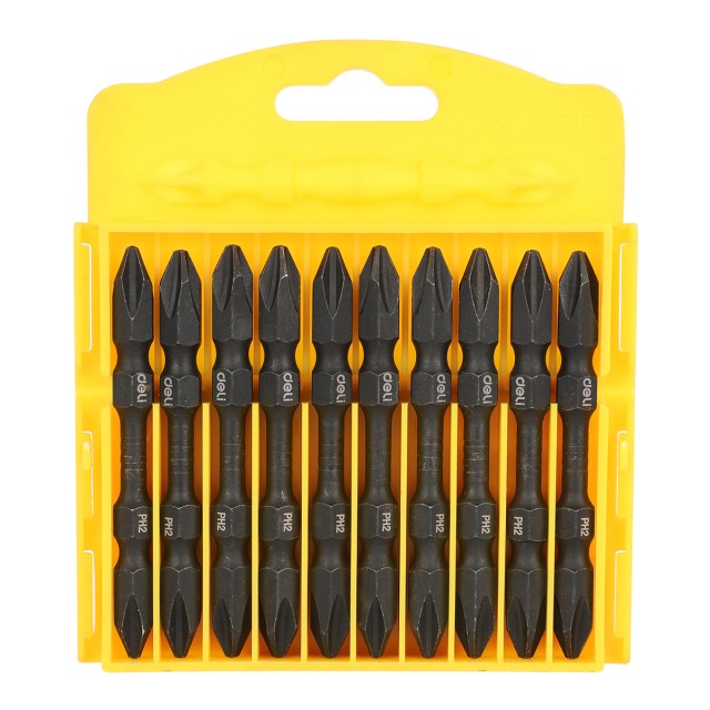 DELI σετ μύτες κατσαβιδιού DL252202 για δραπανοκατσάβιδο διπλή κεφαλή, σταυρωτές, PH2x65mm, 10τμχ DELI σετ μύτες κατσαβιδιού DL252202 για δραπανοκατσάβιδο διπλή κεφαλή, σταυρωτές, PH2x65mm, 10τμχ