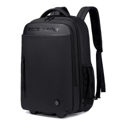 ARCTIC HUNTER τσάντα ταξιδίου LG1500165 με θήκη laptop 15.6", τροχήλατη, 27L, μαύρη