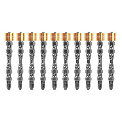 DELI σετ μύτες κατσαβιδιού DL255065 για δραπανοκατσάβιδο, διπλή κεφαλή, PH2x65mm, με μαγνητικό ring, 10τμχ