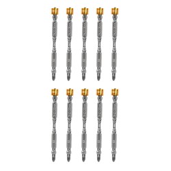 DELI σετ μύτες κατσαβιδιού DL255100 για δραπανοκατσάβιδο, διπλή κεφαλή, PH2x100mm, με μαγνητικό ring, 10τμχ