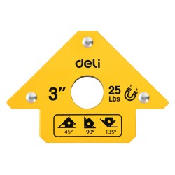 DELI μαγνητική γωνία συγκόλλησης DL-HDW25 με 45°/90°/135° γωνίες, 3", 11kg