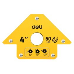 DELI μαγνητική γωνία συγκόλλησης DL-HDW50 με 45°/90°/135° γωνίες, 4", 22kg