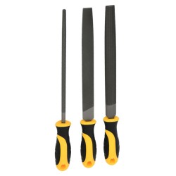 DELI σετ λίμες DL75108 με αντιολισθητική λαβή, μετάλλου, 200mm, 3τμχ