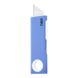 DELI κοπίδι DL408C, άμεσο άνοιγμα/επαναφορά, πλαστικό, 19mm, μπλε