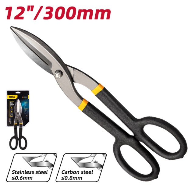 DELI ψαλίδι λαμαρίνας DL25912 με αντιολισθητικές λαβές, 300mm