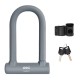 DELI κλειδαριά πέταλο ποδηλάτου με κλειδί DL508102, 126x196mm, γκρι