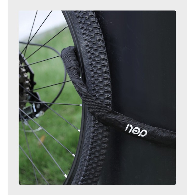 DELI κλειδαριά ποδηλάτου συνδυασμού DL508031, Φ4mm, 1m, μαύρη