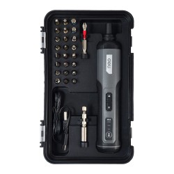 DELI σετ κατσαβίδι μπαταρίας με μύτες DC161, LED φακός, 2000mAh