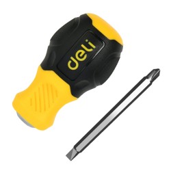 DELI κατσαβίδι DL632101 με διπλή κεφαλή, μαγνητικό, 6mm/PH2x38mm